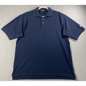Catalina Bay Men’s Polo Shirt Size XL ( ILLINOIS DIVISION) Logo  Navy Blue